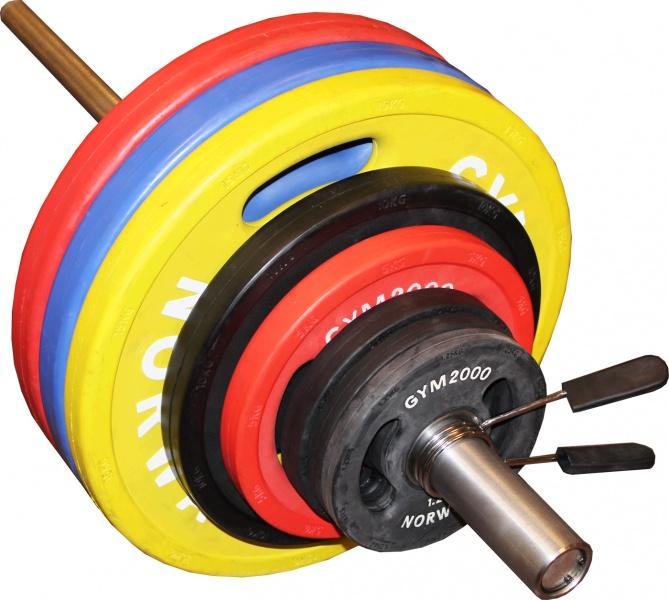 Vektpakke GYM2000 Sport 180kg sorte skiver