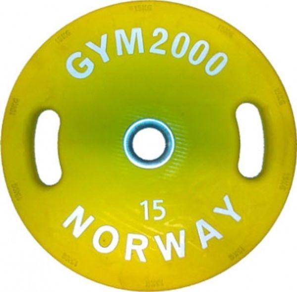Olympisk vektskive Sport 15kg gul