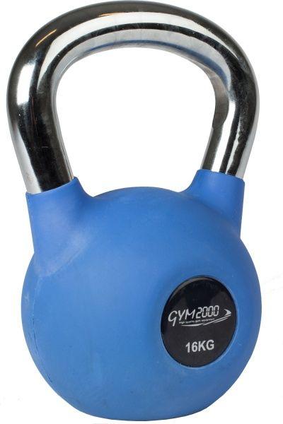 Kettlebell gummi 16kg Blå