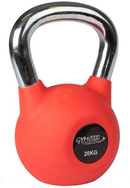 Kettlebell gummi 20kg Rød