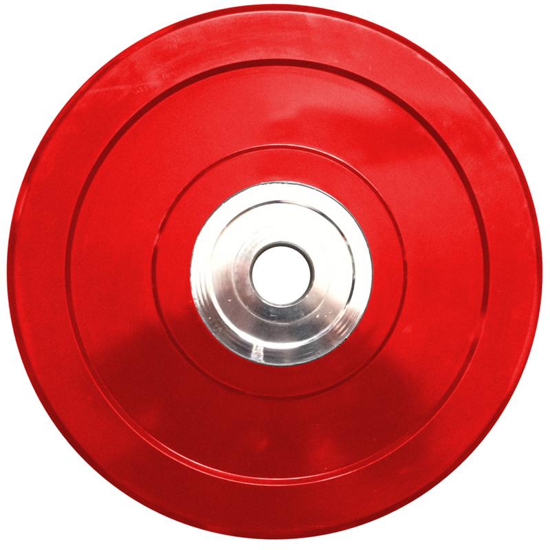 Olympisk bumper plate HQ gummi 25kg Rød