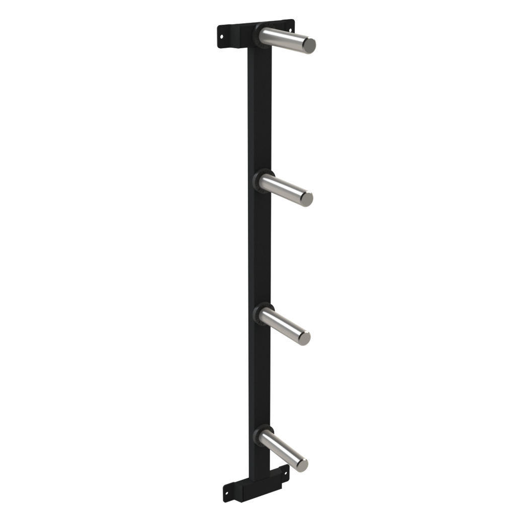 G2 Vektskivestativ, 4 pegs Premium INOX For int. skiver, veggmontert