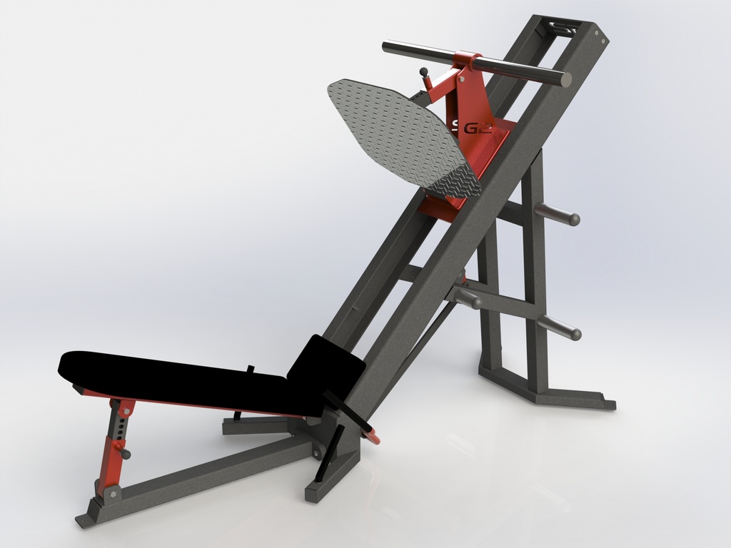GYM2000 Benpress m/vekthorn, 48,5°