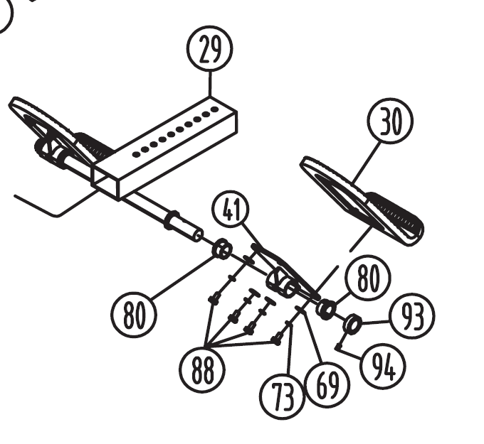 Pedal 2 delt IT-8014 del 30