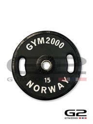 [54015] G2 vektskive Sport 15kg sort