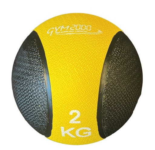 [54742] G2 Medisinball 2kg svart/gul