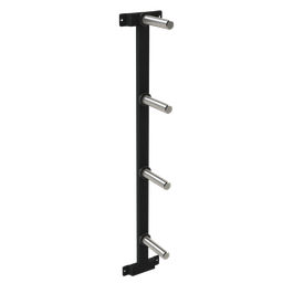 [G2P00614] G2 Vektskivestativ, 4 pegs Premium INOX For int. skiver, veggmontert