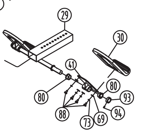 [D-IT-8014-030] Pedal 2 delt IT-8014 del 30